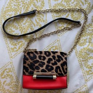 DVF CHEETAH AND RED MINI CROSSBODY